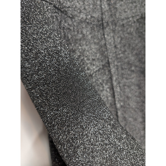 VTG Y2K Bebe Bandage Baddie Glam Black Silver Metallic Shimmer Zipper Dress Med - Picture 4 of 9